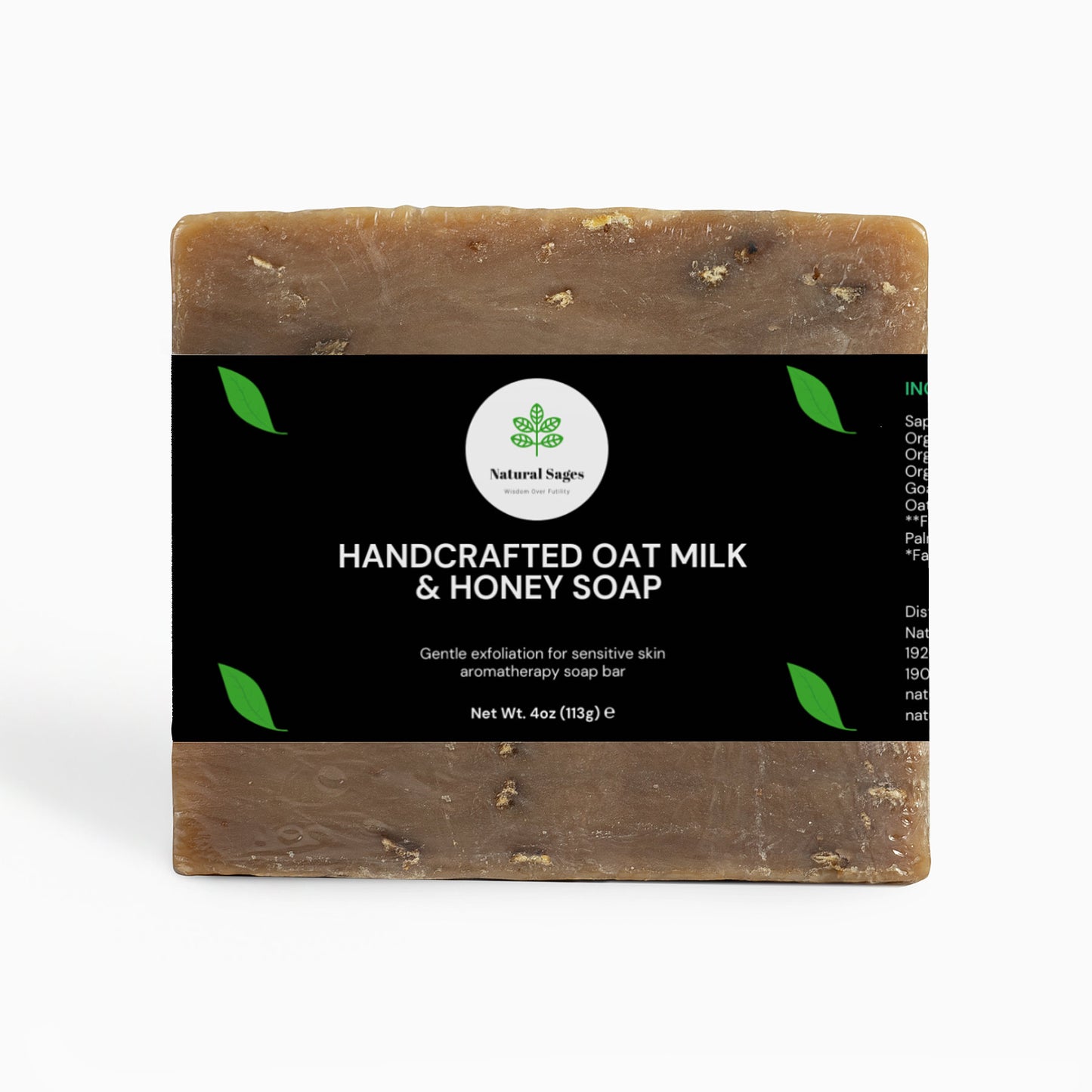 Handcrafted Oat Milk Honey Soap