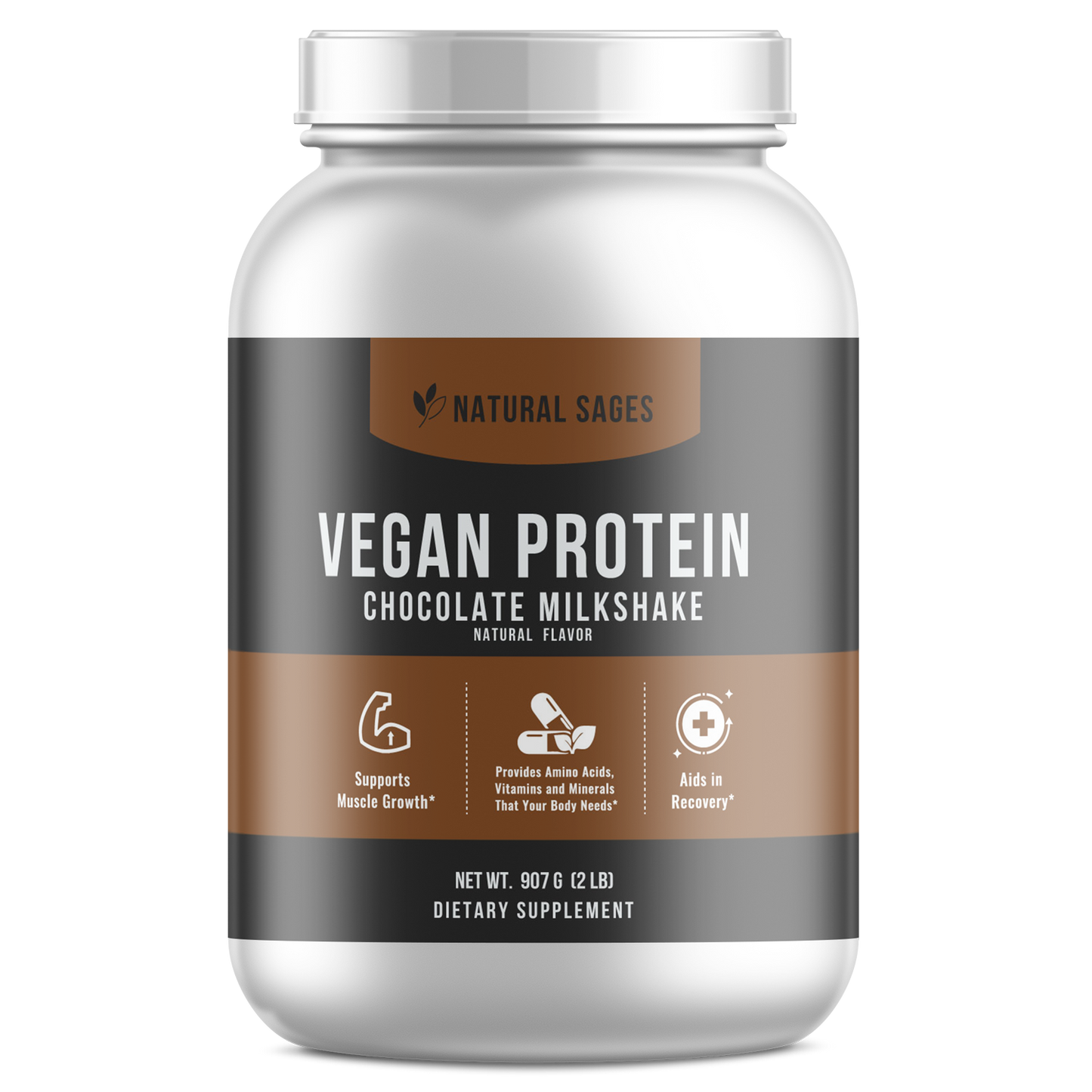 Vegan Protein Chocolate- 2lbs