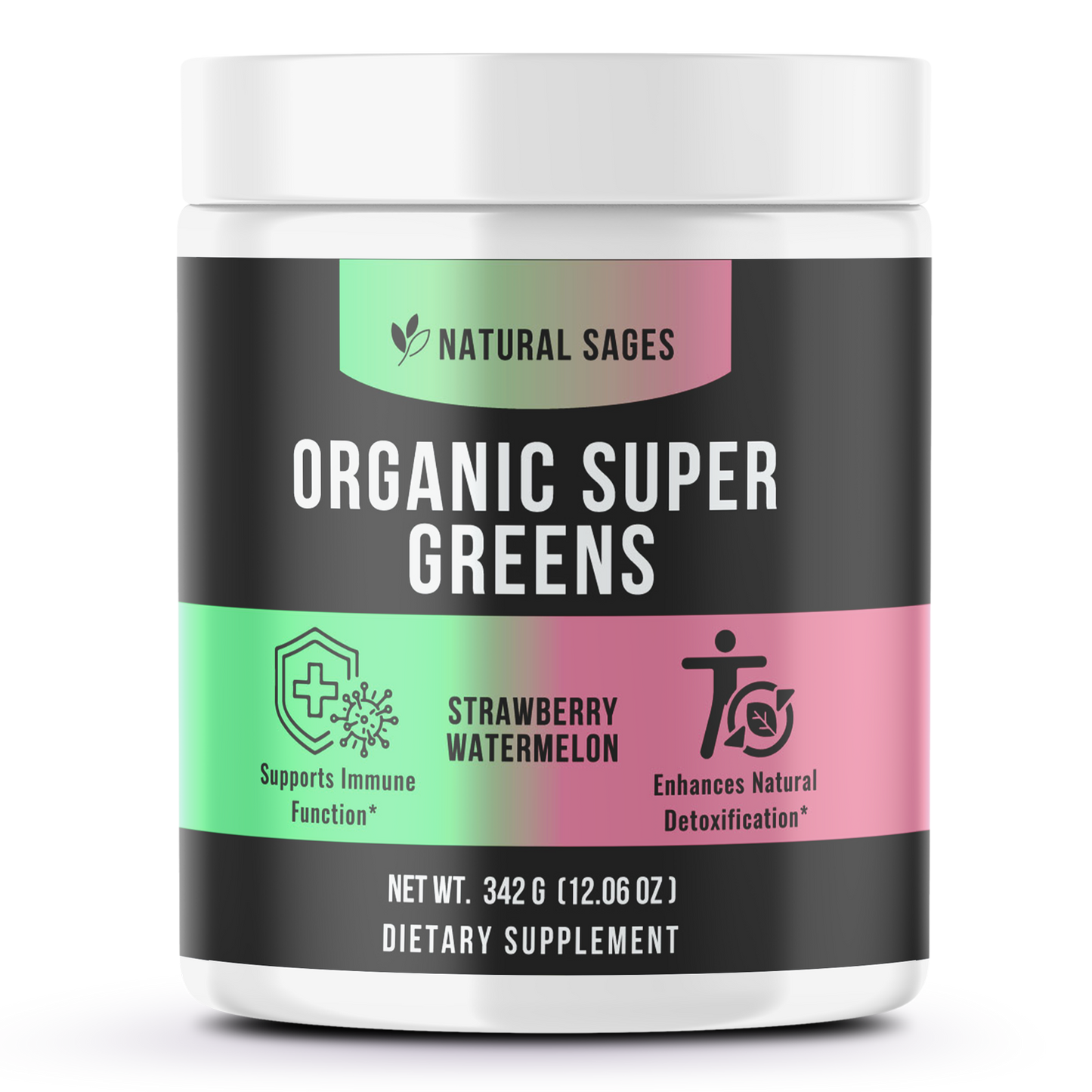 Organic Super Greens Strawberry Watermelon